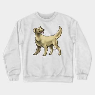 Dog - Flat-Coated Retriever - Yellow Crewneck Sweatshirt